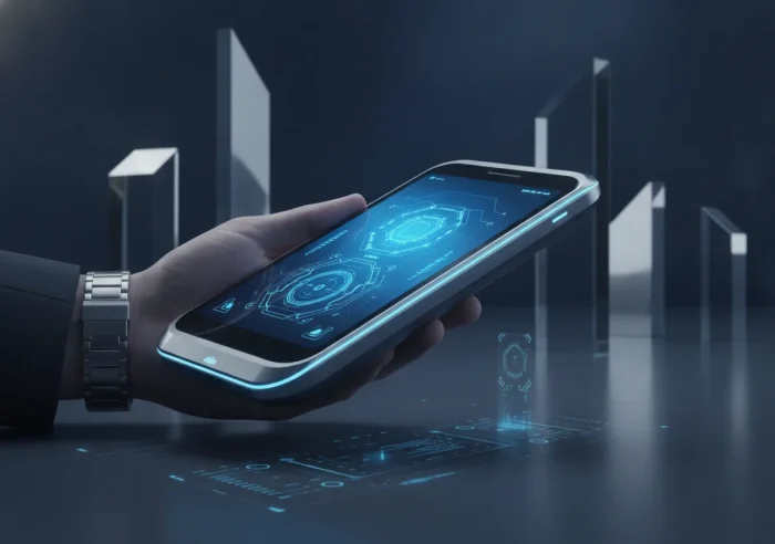 Sleek fintech aesthetic, confident high-performance mood, crisp studio