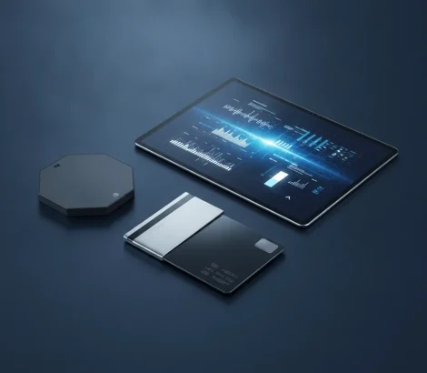 Sleek fintech aesthetic, confident high-performance mood, crisp studio