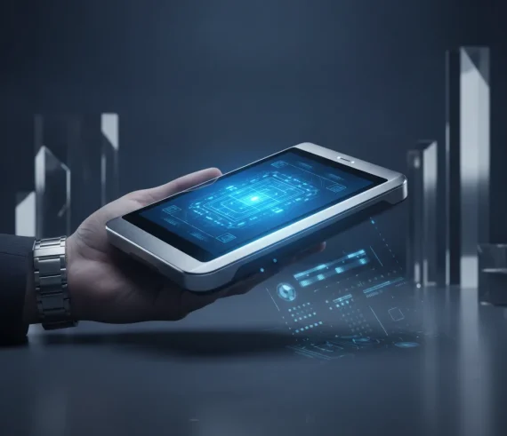 Sleek fintech aesthetic, confident high-performance mood, crisp studio
