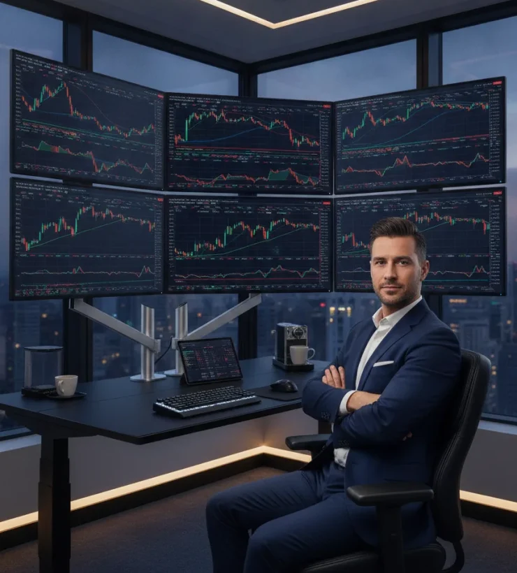 professional trading workspace with multiple market charts on